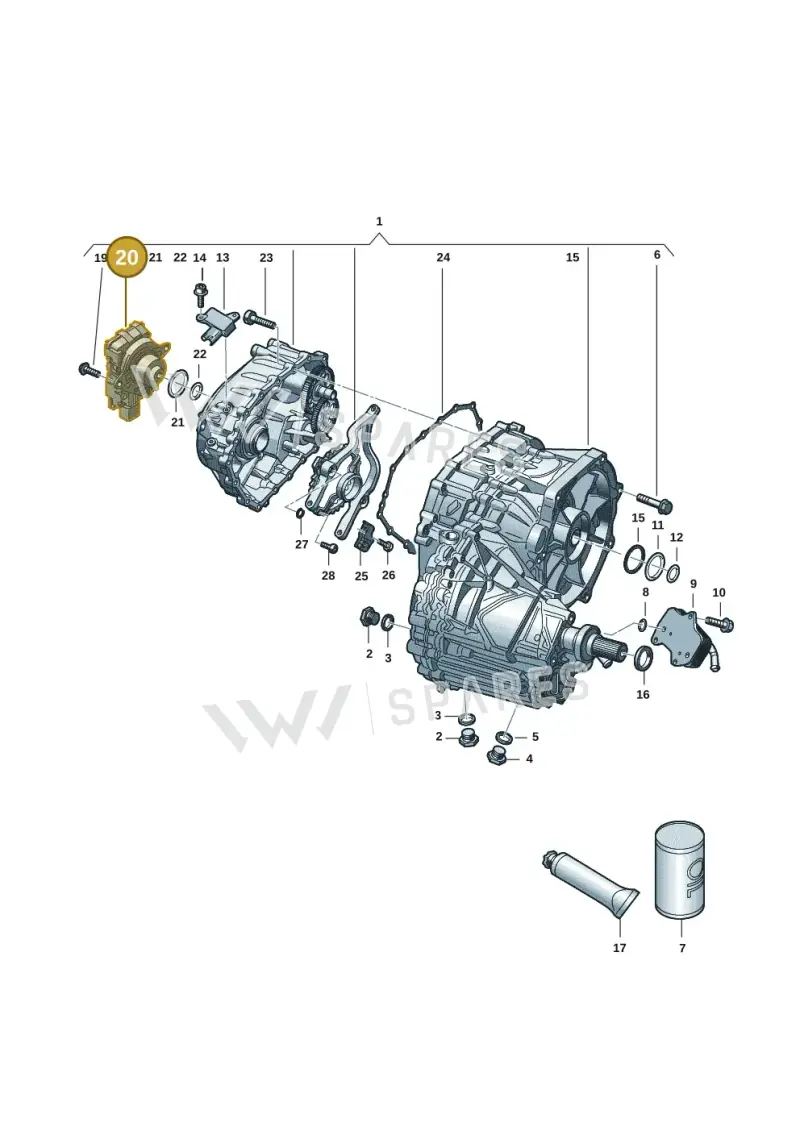 0ME325835H — Audi RS e-tron GT (2020-2025) diagram 4j1300500, position 20