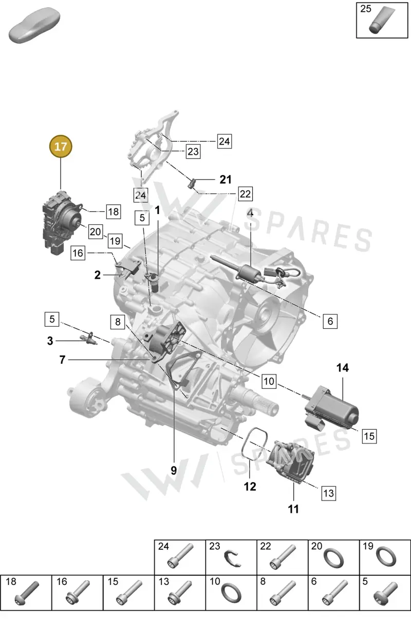 0ME325835H — Porsche Taycan Sport Turismo (2023-2025) diagram p64355200, position 17