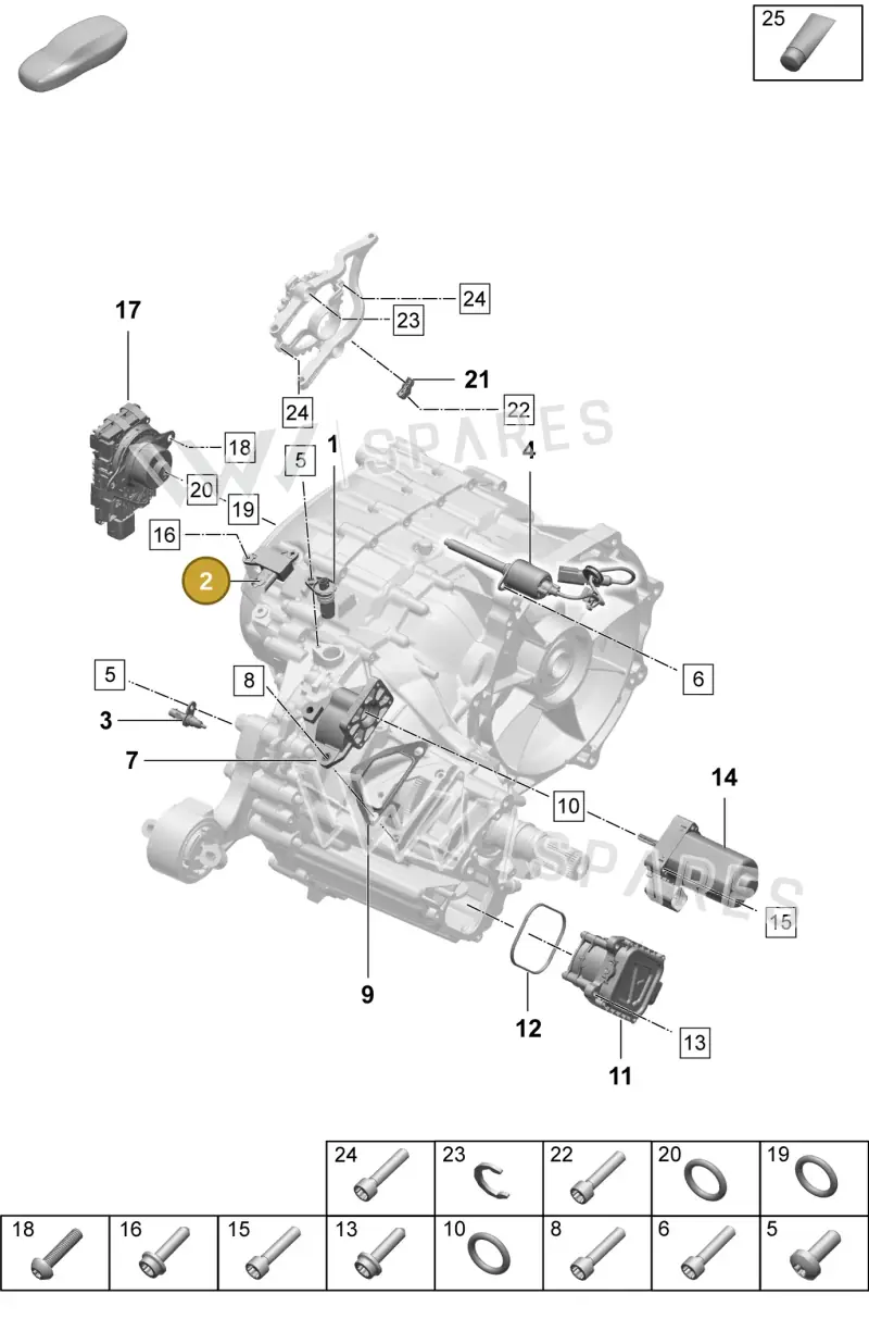 0ME906207 — Porsche Taycan Sport Turismo (2023-) diagram p64355200, position 2