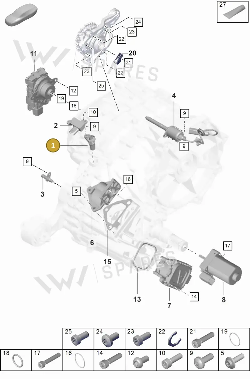 0ME906401 — Porsche Taycan Sport Turismo (2019-2024) diagram p56355200, position 1