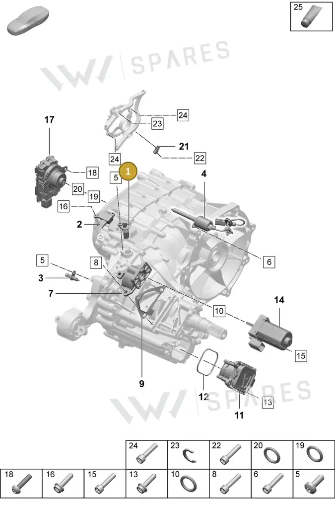 0ME906401 — Porsche Taycan Sport Turismo (2023-) diagram p64355200, position 1