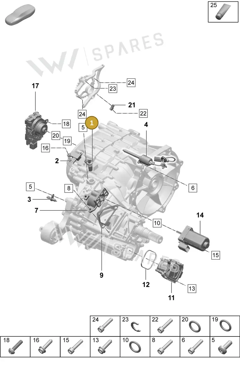 0ME906401 — Porsche Taycan Sport Turismo (2023-) diagram p64355200, position 1