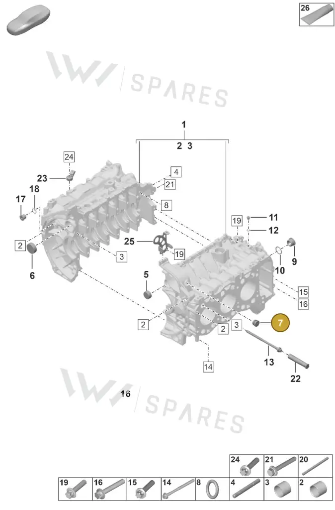 0PB101113 — Porsche 911 (2024-2025) diagram p53000002, position 7