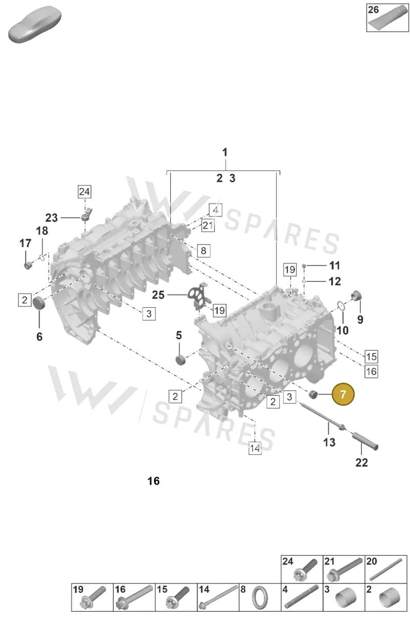 0PB101113 — Porsche 911 (2024-2025) diagram p53000002, position 7