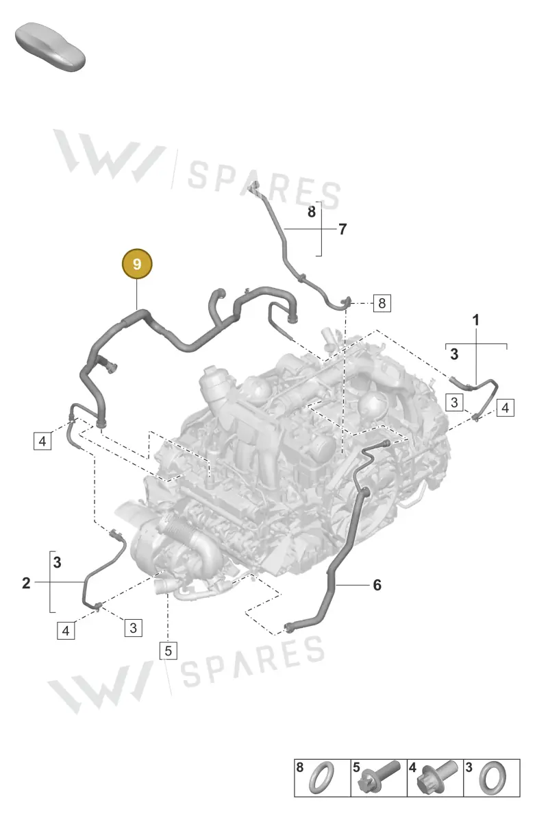 0PB101161E — Porsche 911 (2024-2025) diagram p53107350, position 9