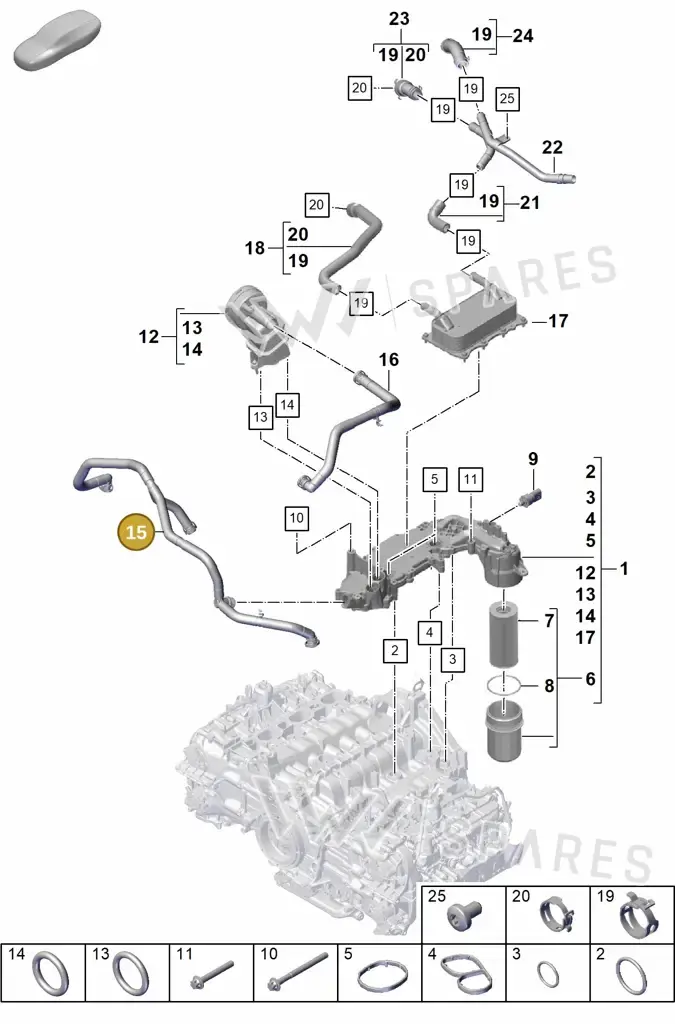 0PB101161 — Porsche Boxster Spyder (2019-2020) diagram p55104110, position 15