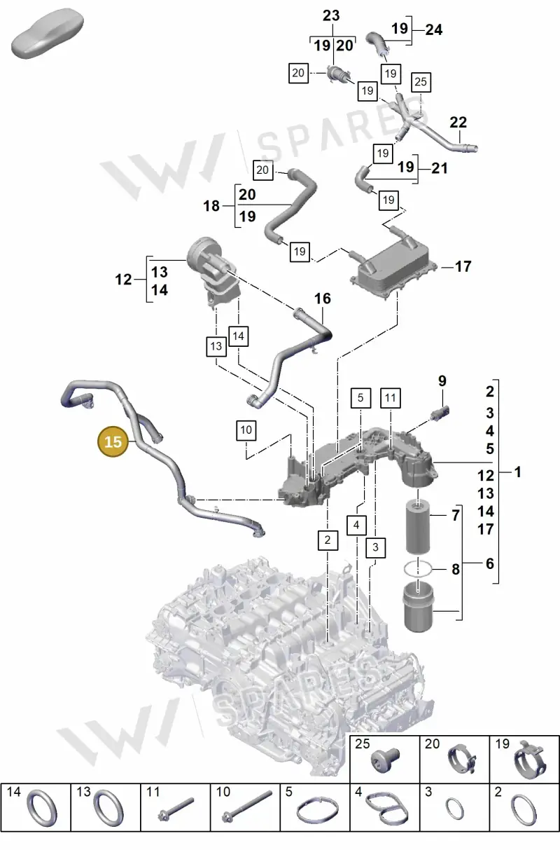 0PB101161 — Porsche Boxster Spyder (2019-2020) diagram p55104110, position 15