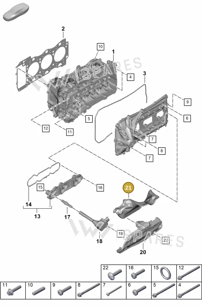 0PB101173 — Porsche 911 (2021-2022) diagram p59103000, position 21