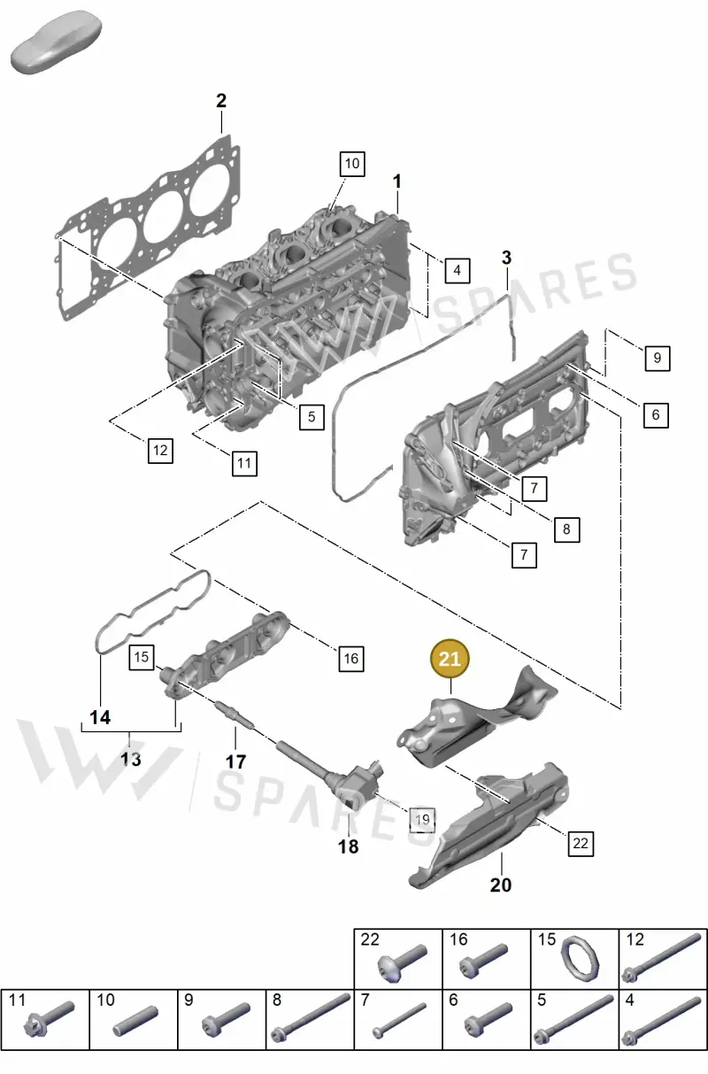 0PB101173 — Porsche 911 (2021-2022) diagram p59103000, position 21