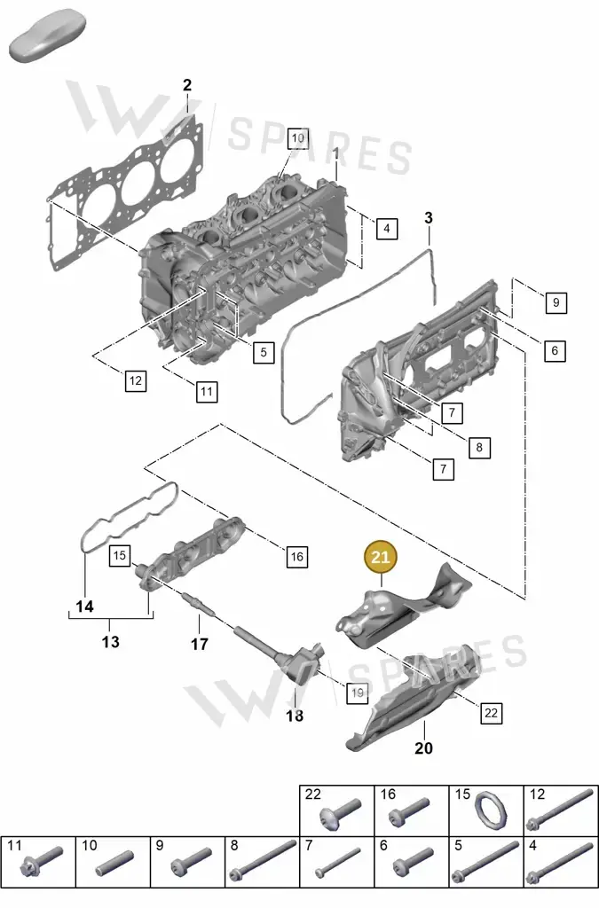 0PB101174 — Porsche 911 (2021-2022) diagram p59103000, position 21