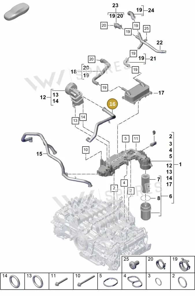 0PB101209 — Porsche Boxster Spyder (2019-2020) diagram p55104110, position 16