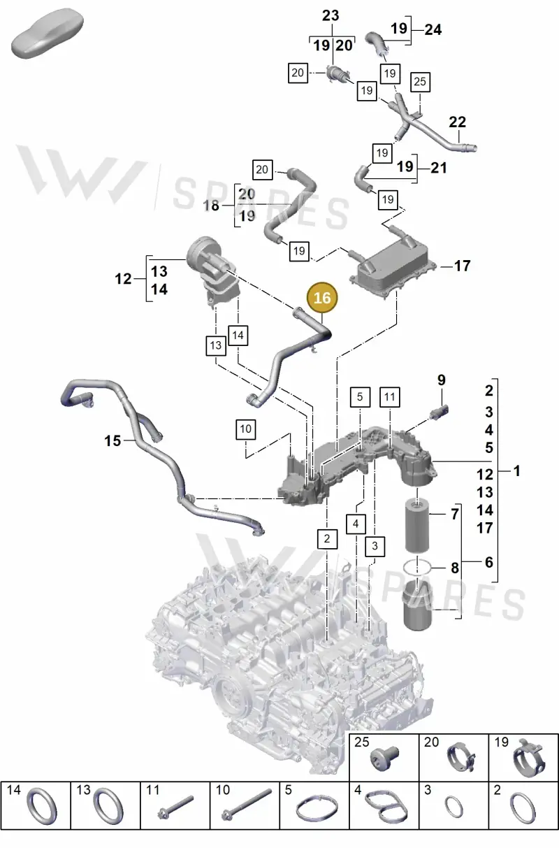 0PB101209 — Porsche Boxster Spyder (2019-2020) diagram p55104110, position 16