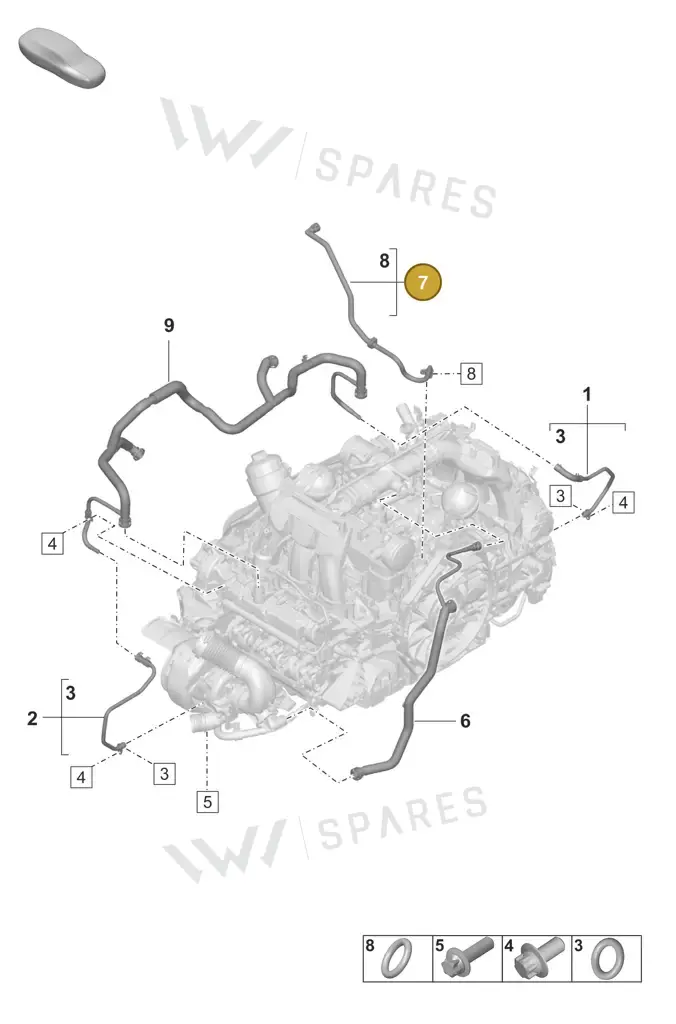 0PB101210A — Porsche 992 Carrera 4 GTS (2018-2024) diagram p53107350, position 7