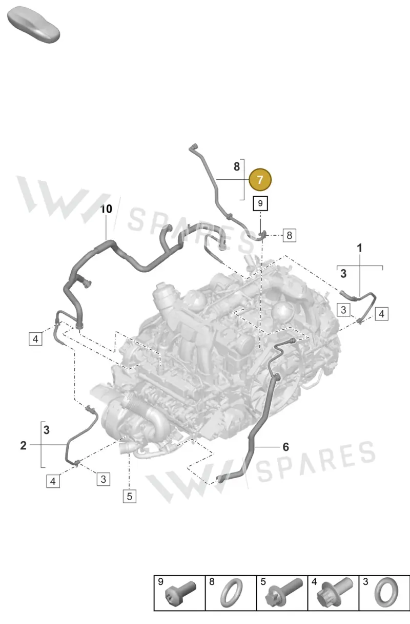 0PB101210B — Porsche 911 (2020-2022) diagram p57107350, position 7