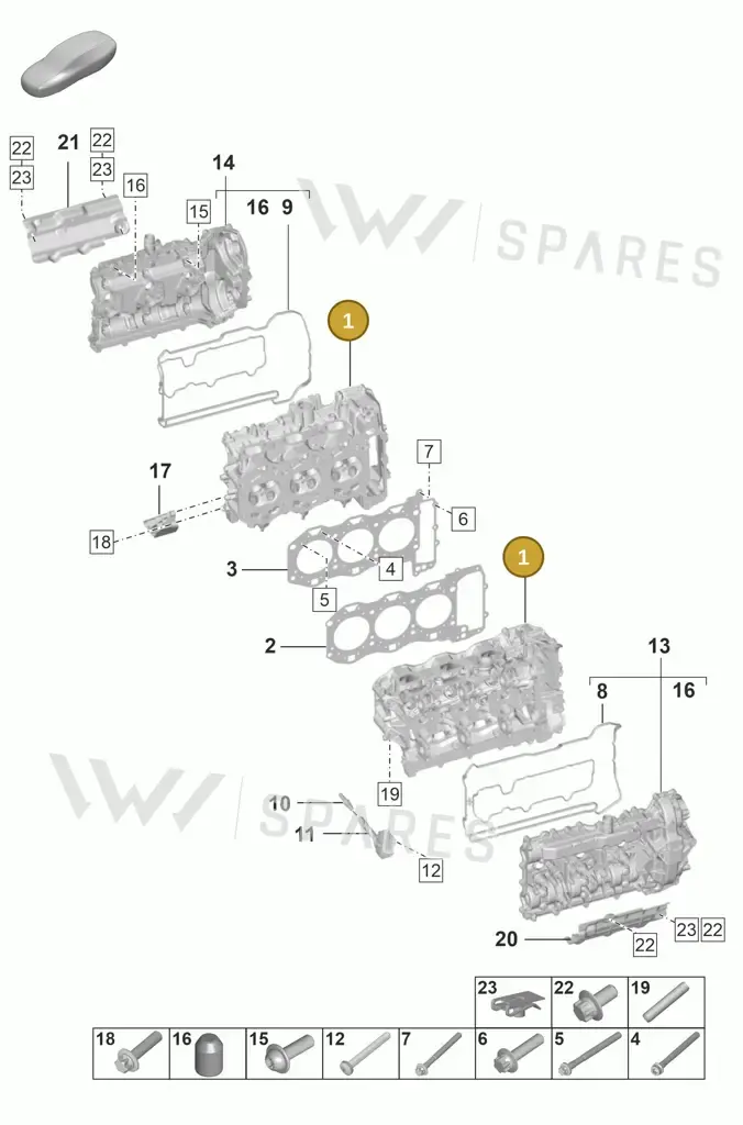 0PB103064F — Porsche 911 (2020-2022) diagram p53103000, position 1
