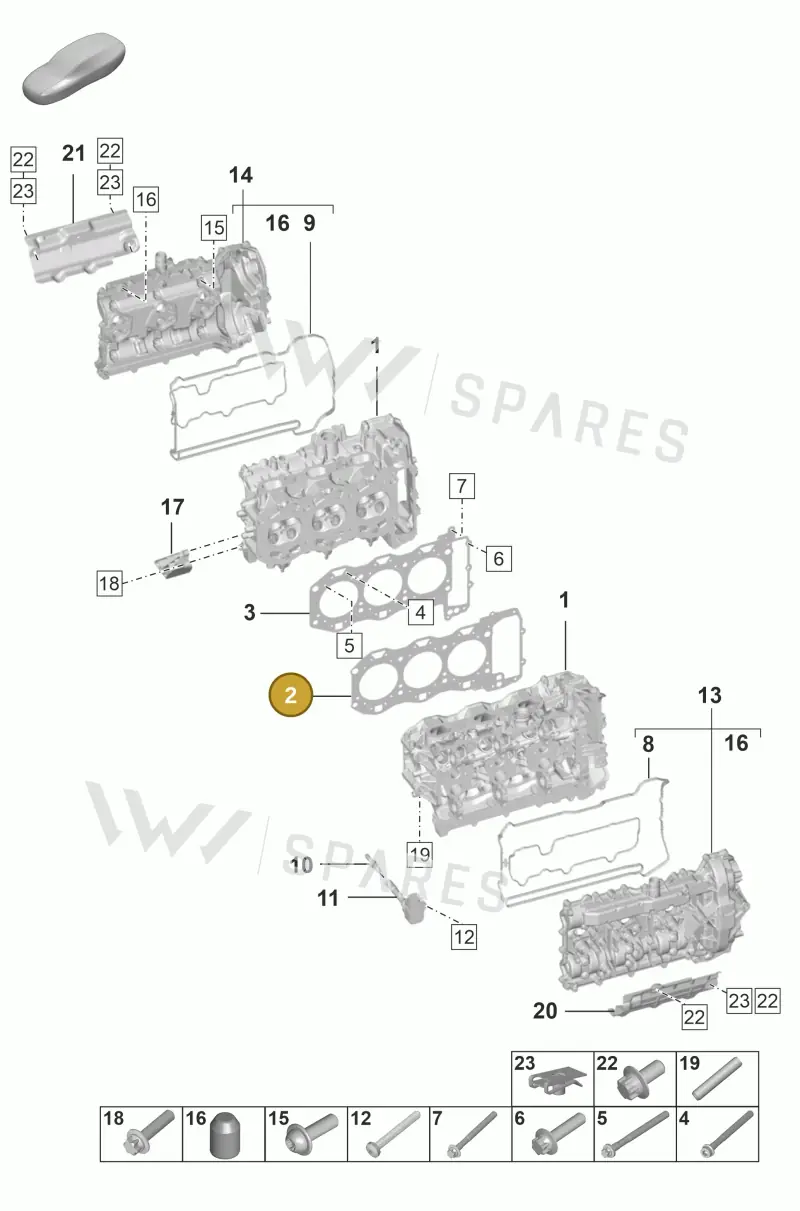 0PB103148D — Porsche 911 (2020-2022) diagram p53103000, position 2