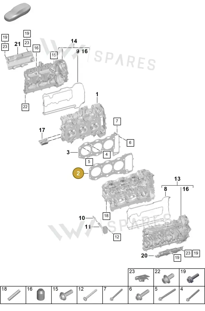 0PB103148 — Porsche 911 (2024-2025) diagram p63103000, position 2