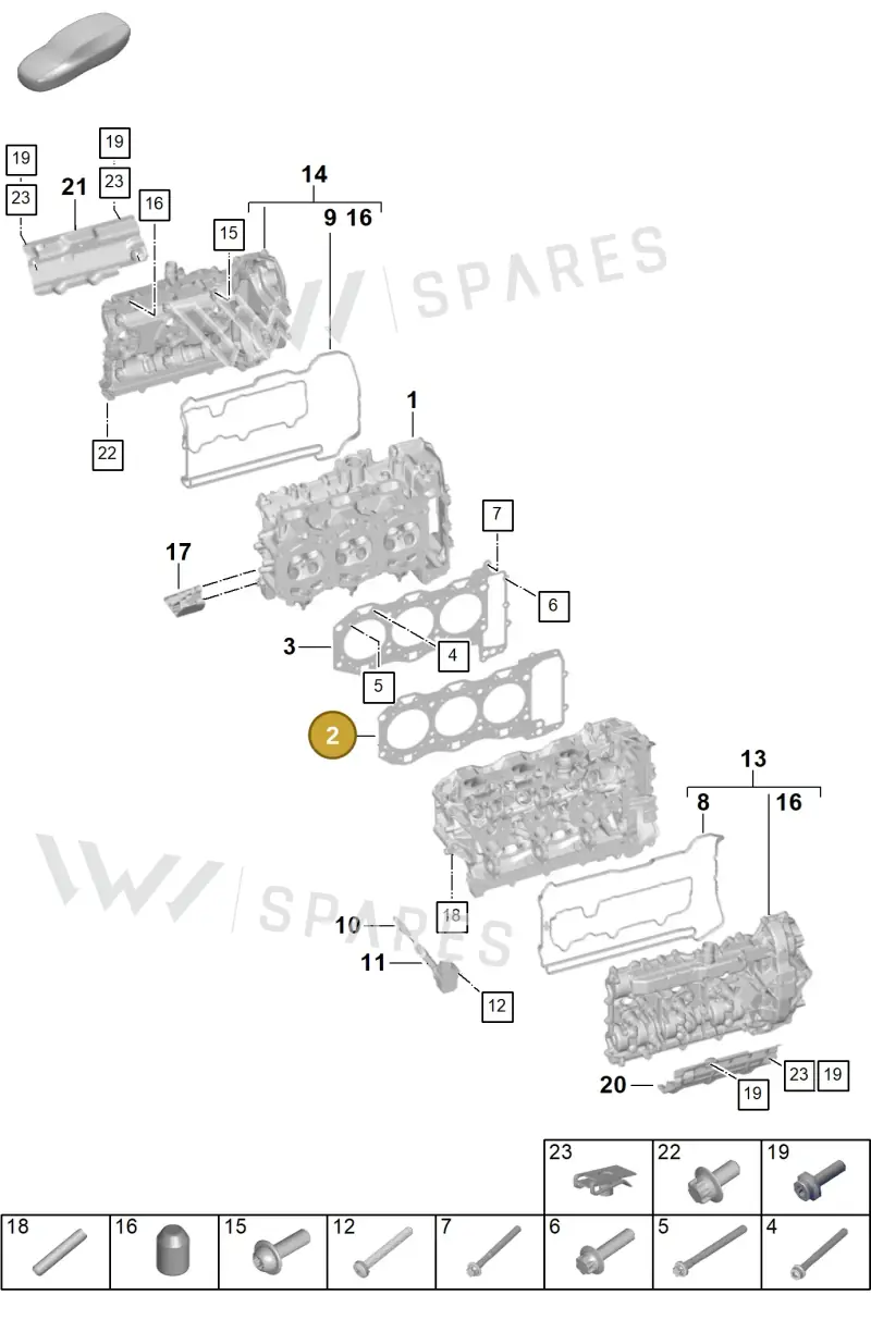 0PB103148 — Porsche 911 (2024-2025) diagram p63103000, position 2