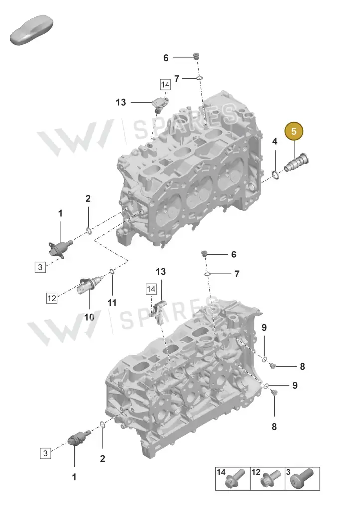 0PB103279A — Porsche 911 (2024-2025) diagram p53103020, position 5