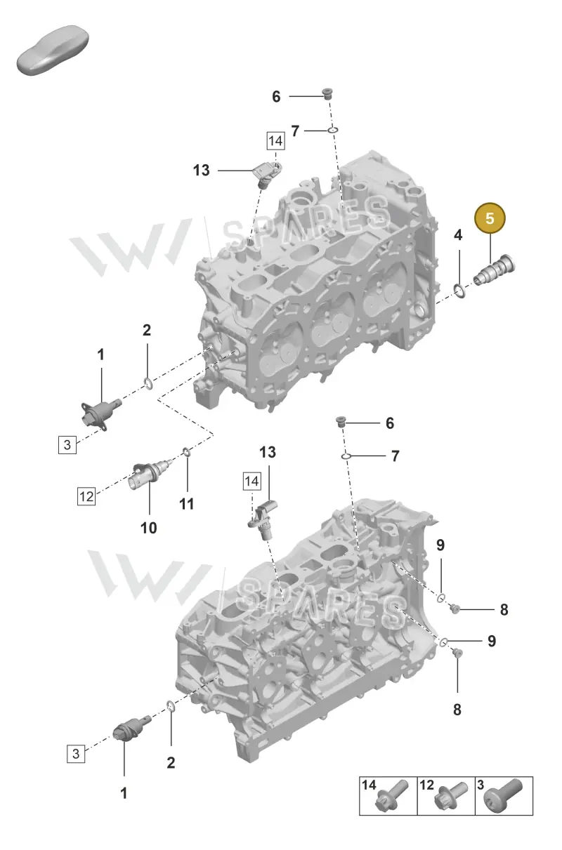 0PB103279A — Porsche 911 (2024-2025) diagram p53103020, position 5