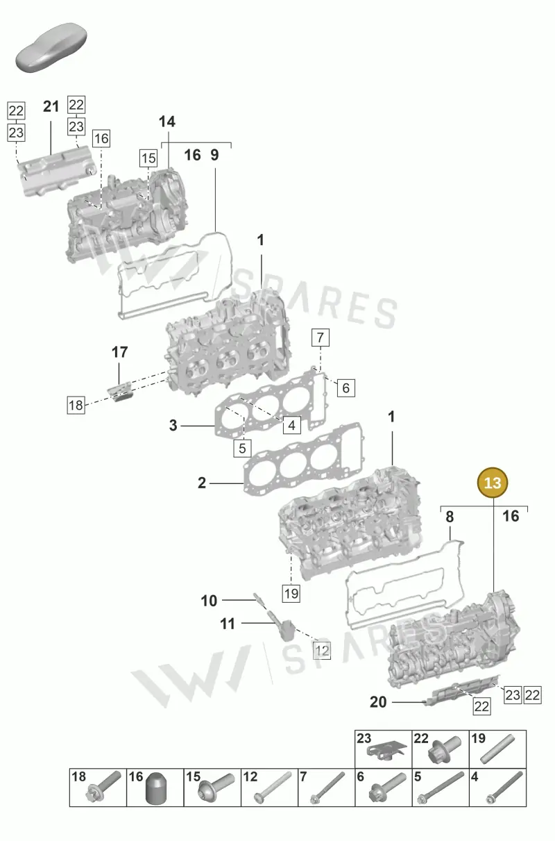 0PB103471B — Porsche 911 (2020-2022) diagram p53103000, position 13