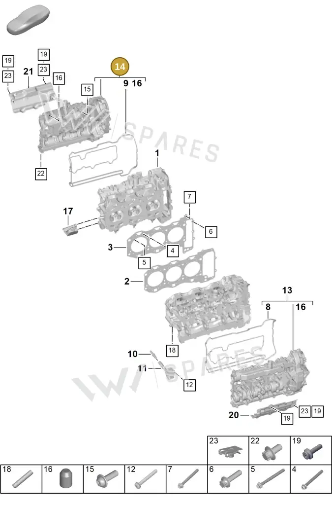 0PB103472B — Porsche 911 (2024-2025) diagram p63103000, position 14