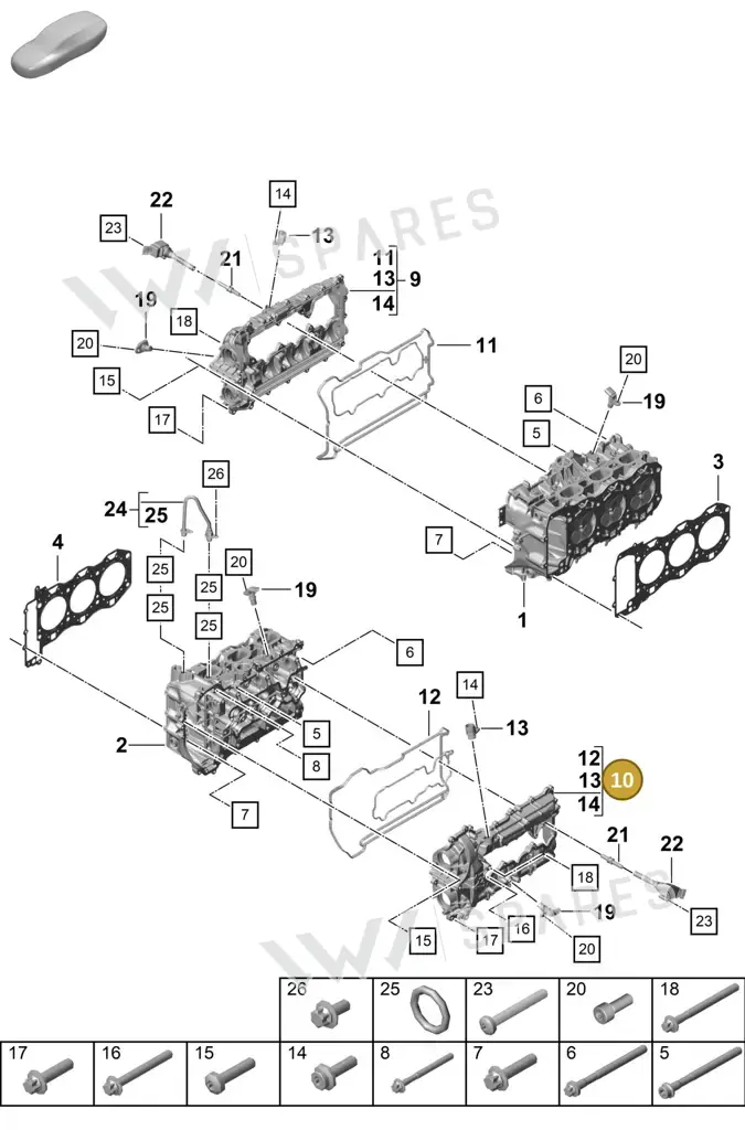 0PB103472D — Porsche Boxster Spyder (2019-) diagram p55103000, position 10