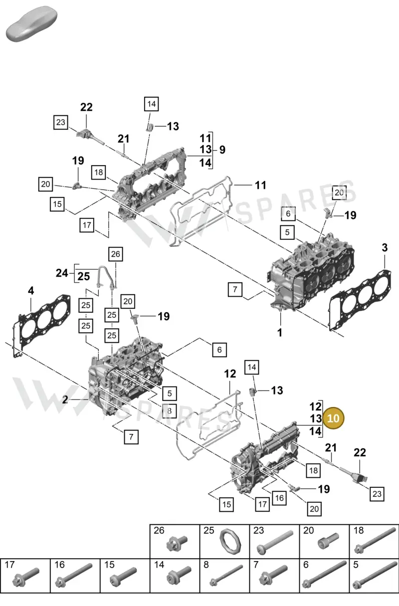 0PB103472D — Porsche Boxster Spyder (2019-) diagram p55103000, position 10