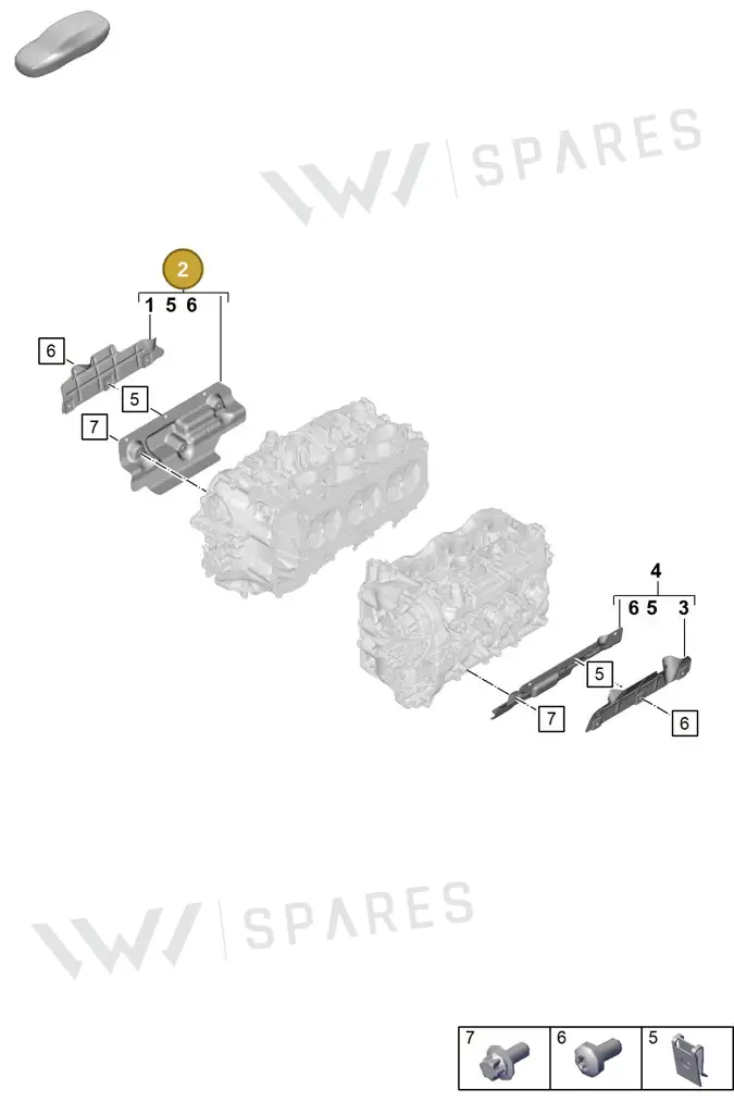 0PB103553E — Porsche Boxster Spyder (2019-2020) diagram p54103030, position 2