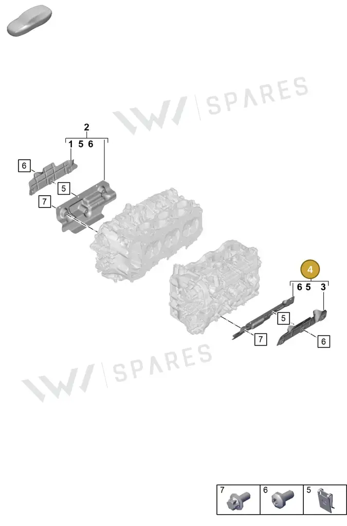 0PB103556C — Porsche Boxster Spyder (2019-) diagram p54103030, position 4