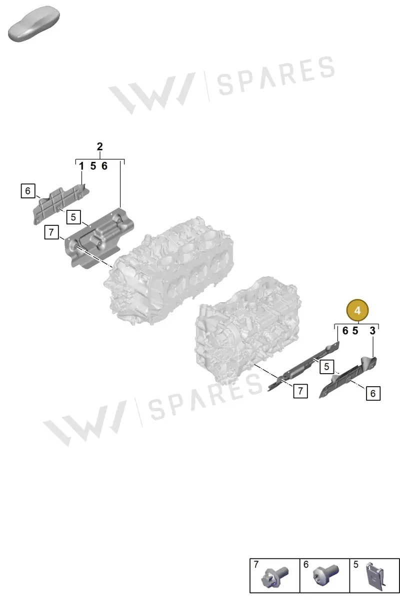 0PB103556C — Porsche Boxster Spyder (2019-) diagram p54103030, position 4