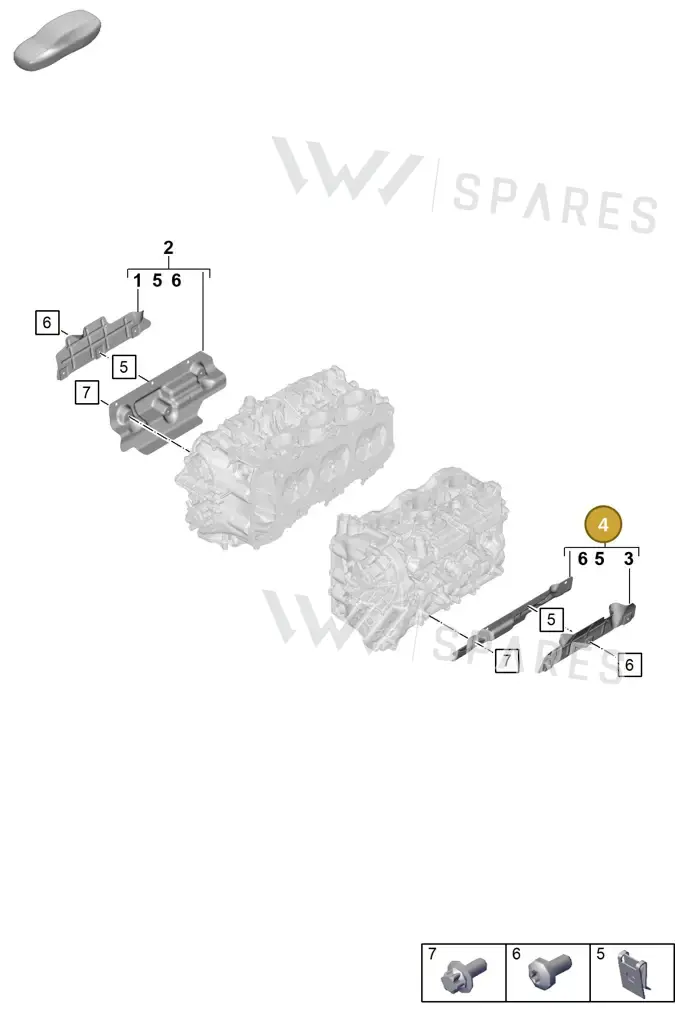 0PB103556D — Porsche Boxster Spyder (2019-2020) diagram p54103030, position 4