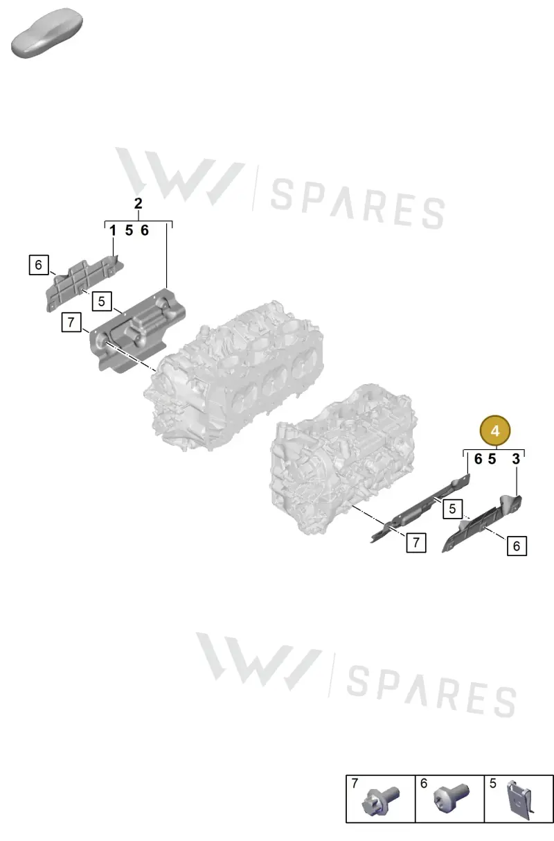 0PB103556D — Porsche Boxster Spyder (2019-2020) diagram p54103030, position 4