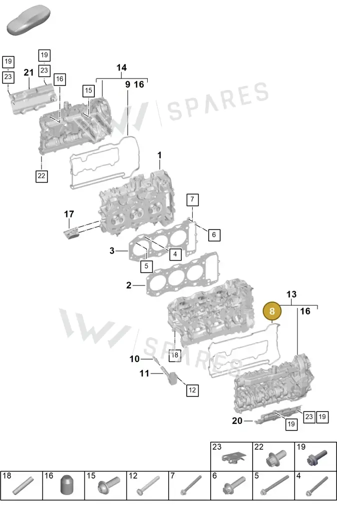 0PB103649 — Porsche 992 Carrera Coupe (2024-) diagram p63103000, position 8