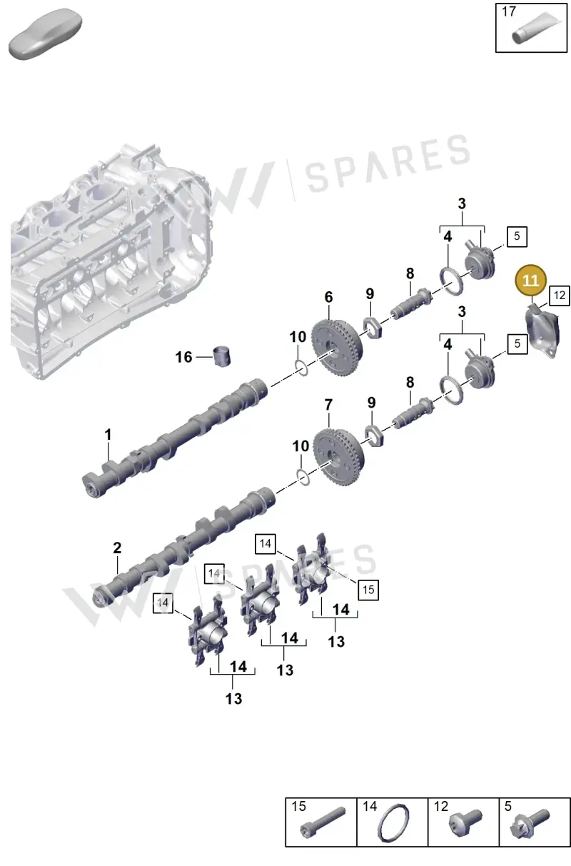 0PB103729 — Porsche 911 (2021-2022) diagram p59103100, position 11
