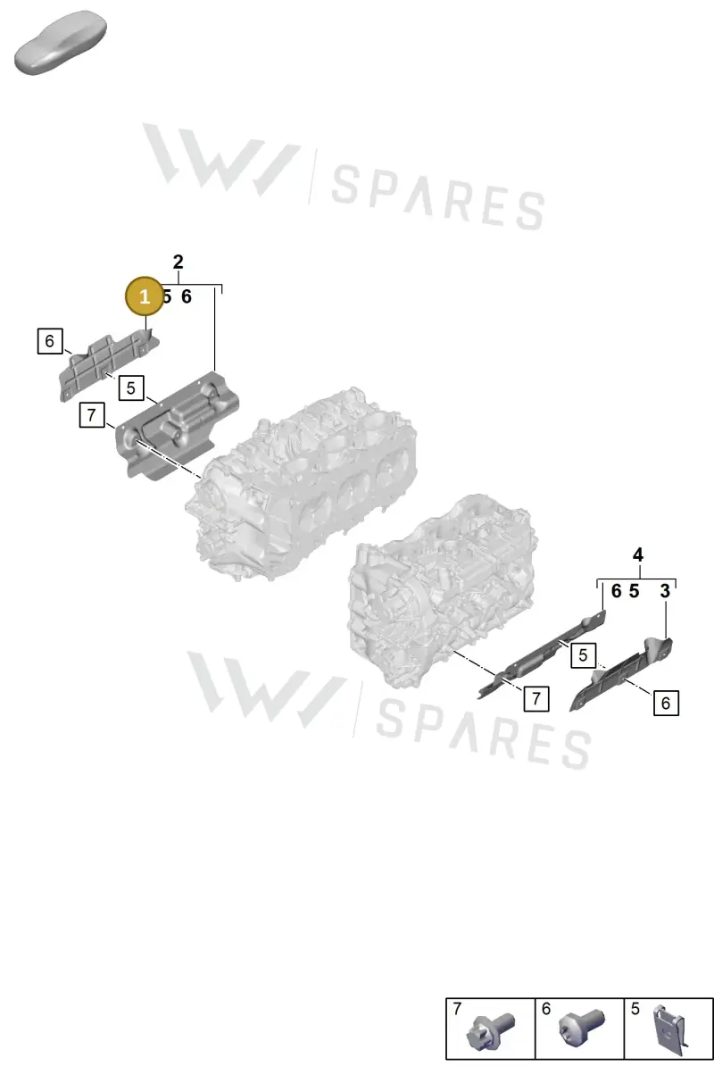 0PB103763A — Porsche Boxster Spyder (2019-2020) diagram p54103030, position 1