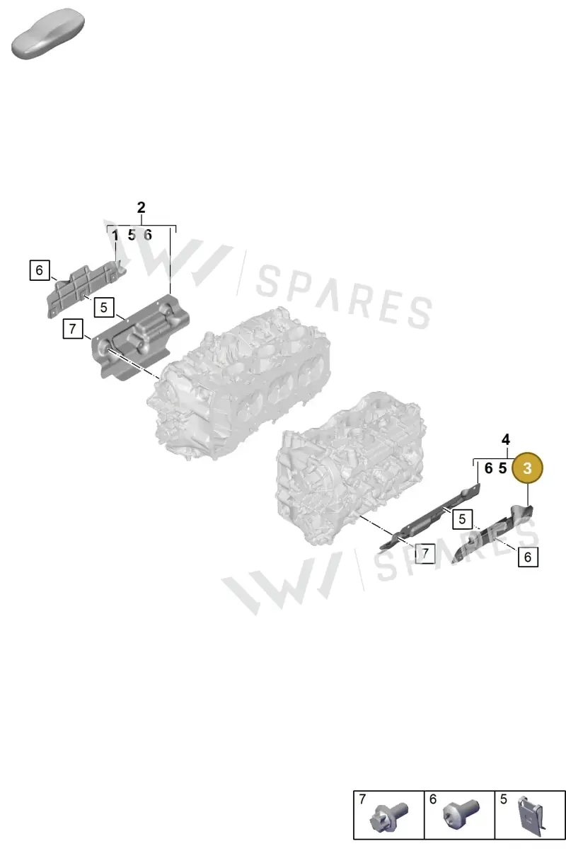 0PB103767A — Porsche Boxster Spyder (2019-2020) diagram p54103030, position 3