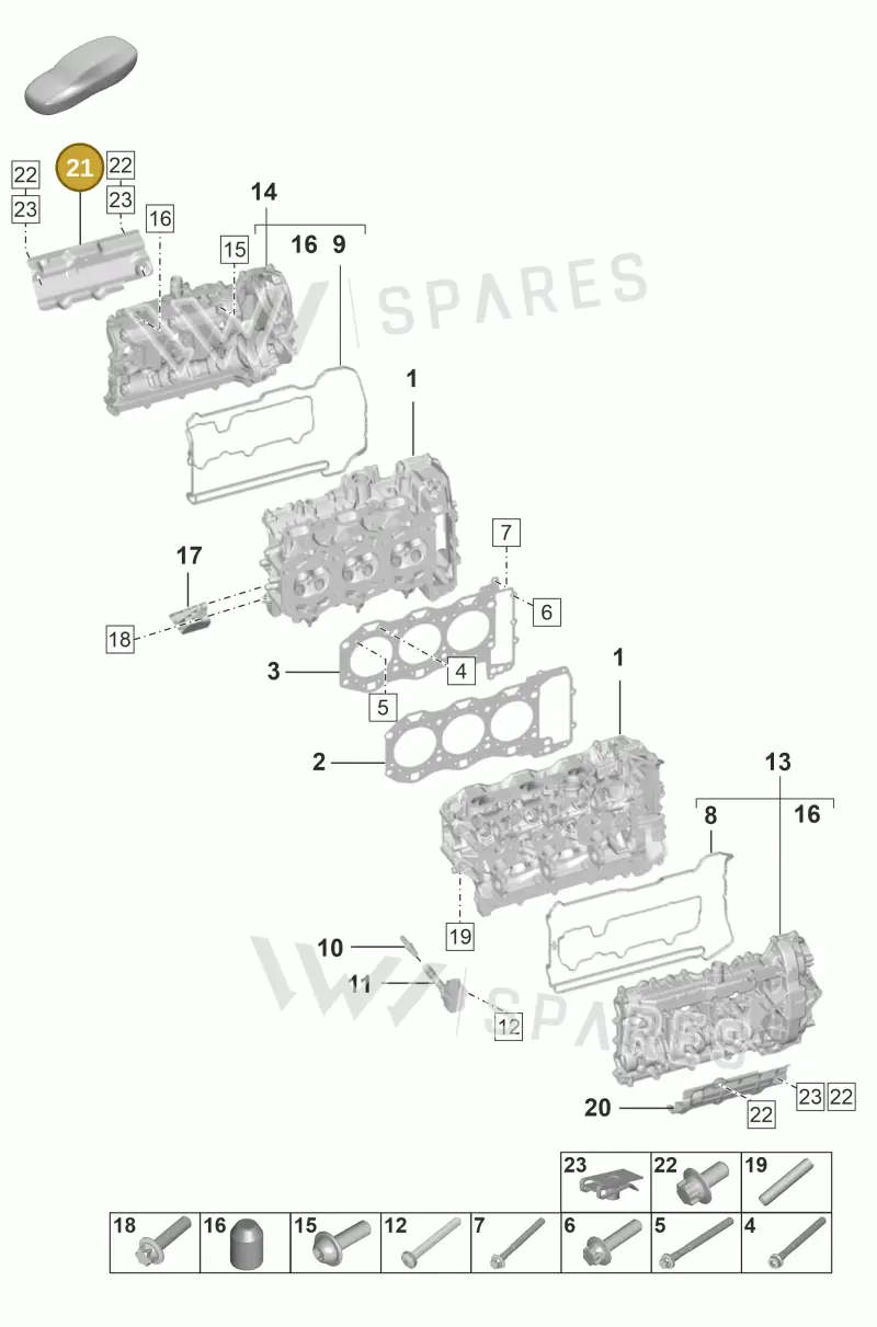 0PB103768B — Porsche 911 (2018-2024) diagram p53103000, position 21
