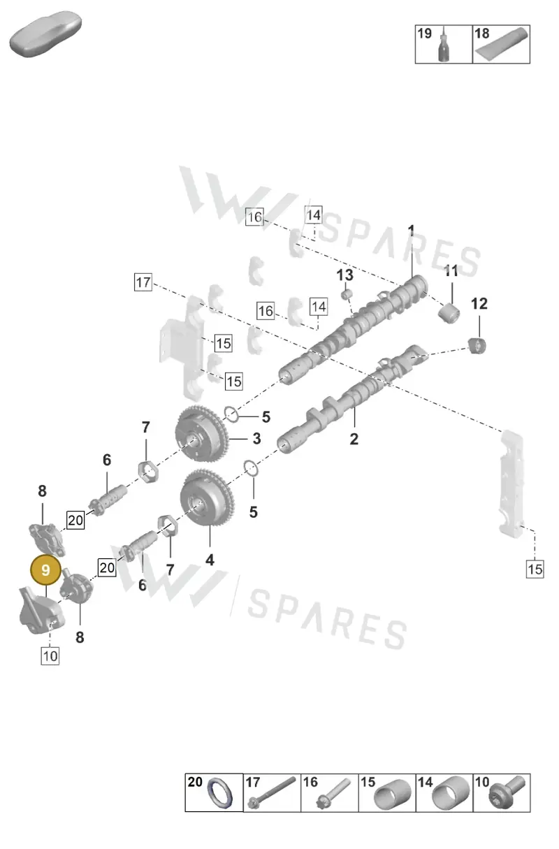 0PB103770 — Porsche 992 Sport Classic (2020-) diagram p53103100, position 9