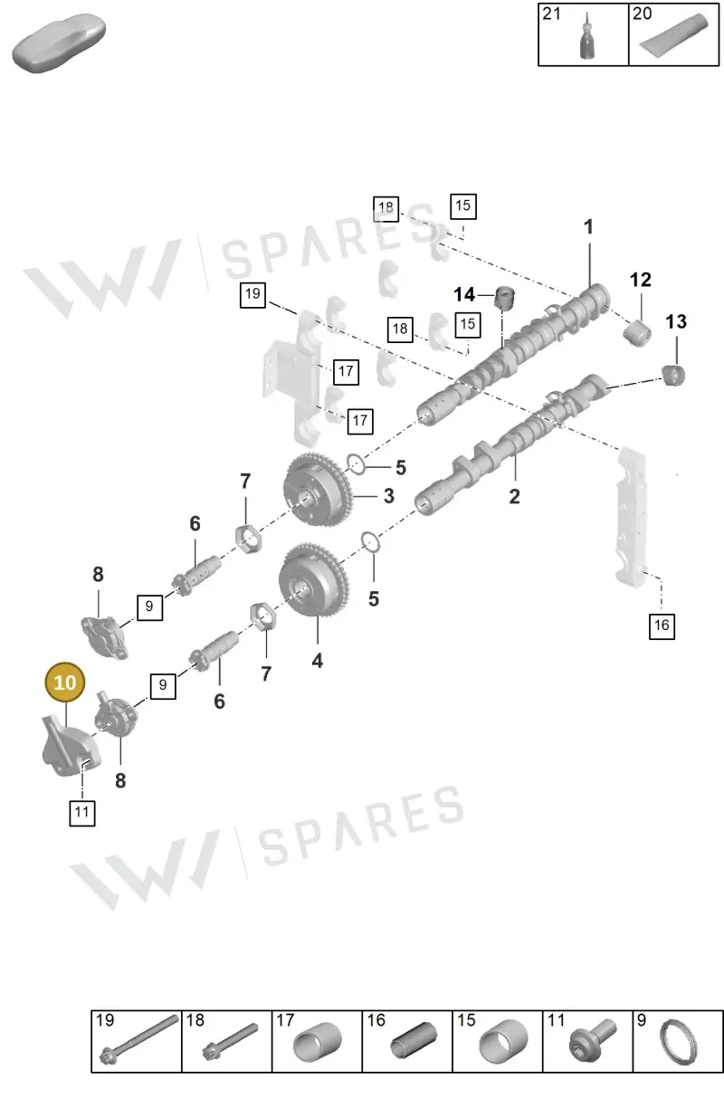 0PB103770 — Porsche 992 Carrera Coupe (2024-) diagram p63103100, position 10