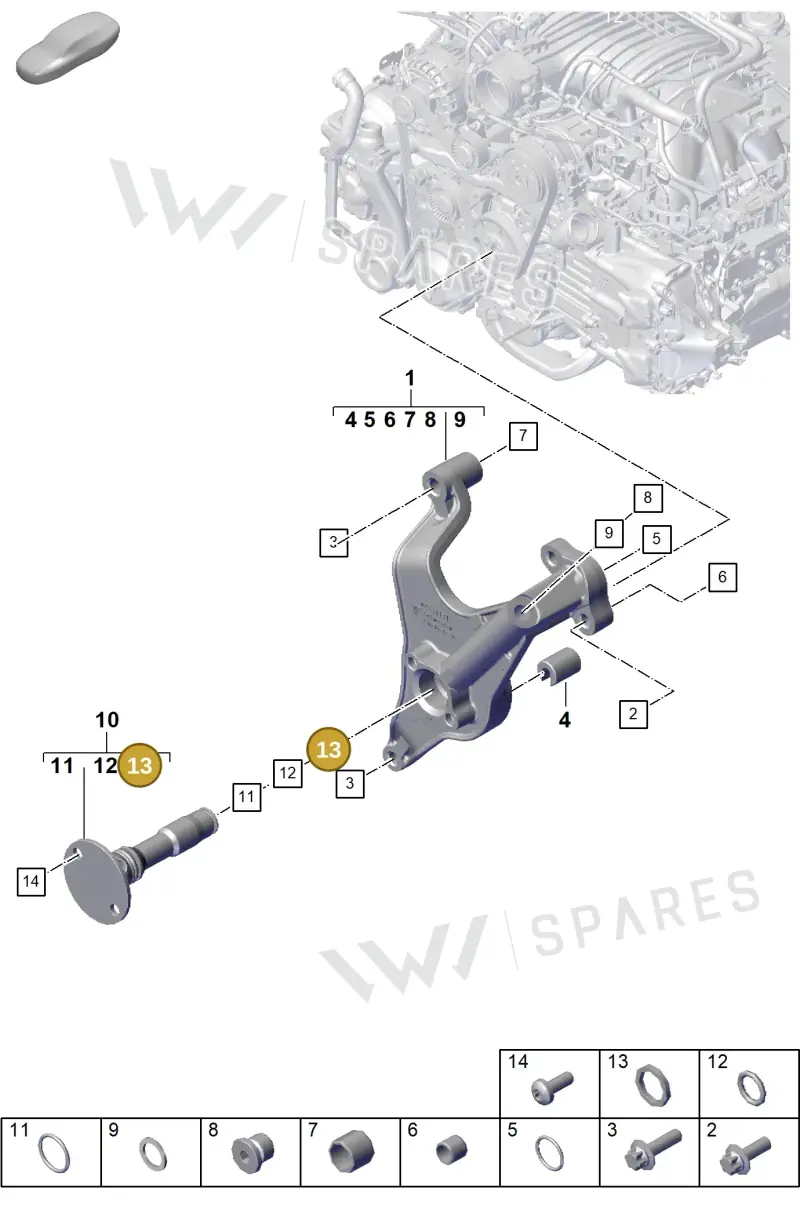 0PB105193 — Porsche 911 (2021-2022) diagram p59102100, position 13