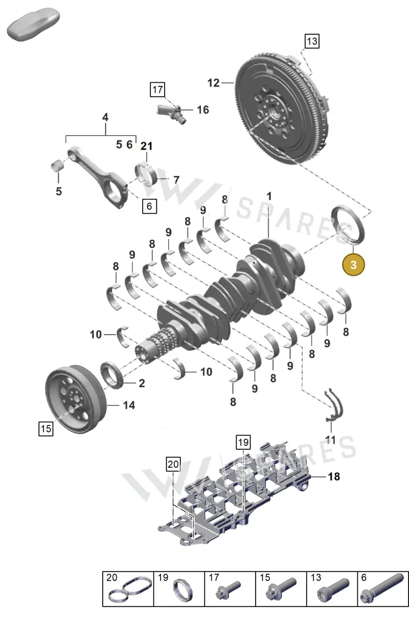 0PB105249 — Porsche 911 (2020-2022) diagram p57102000, position 3