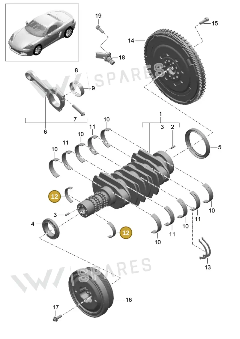 0PB105589A — Porsche Boxster (2016-2019) diagram p48102000, position 12