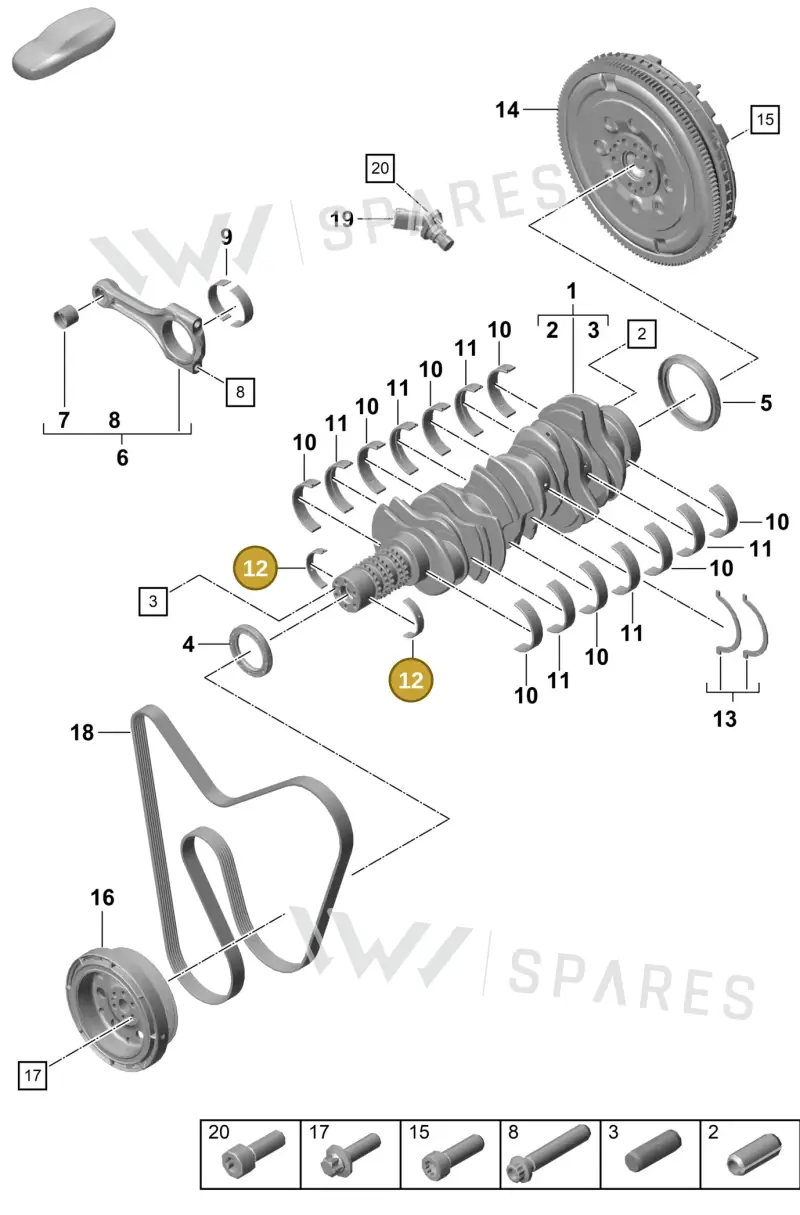 0PB105589B — Porsche Boxster Spyder (2019-2020) diagram p55102000, position 12