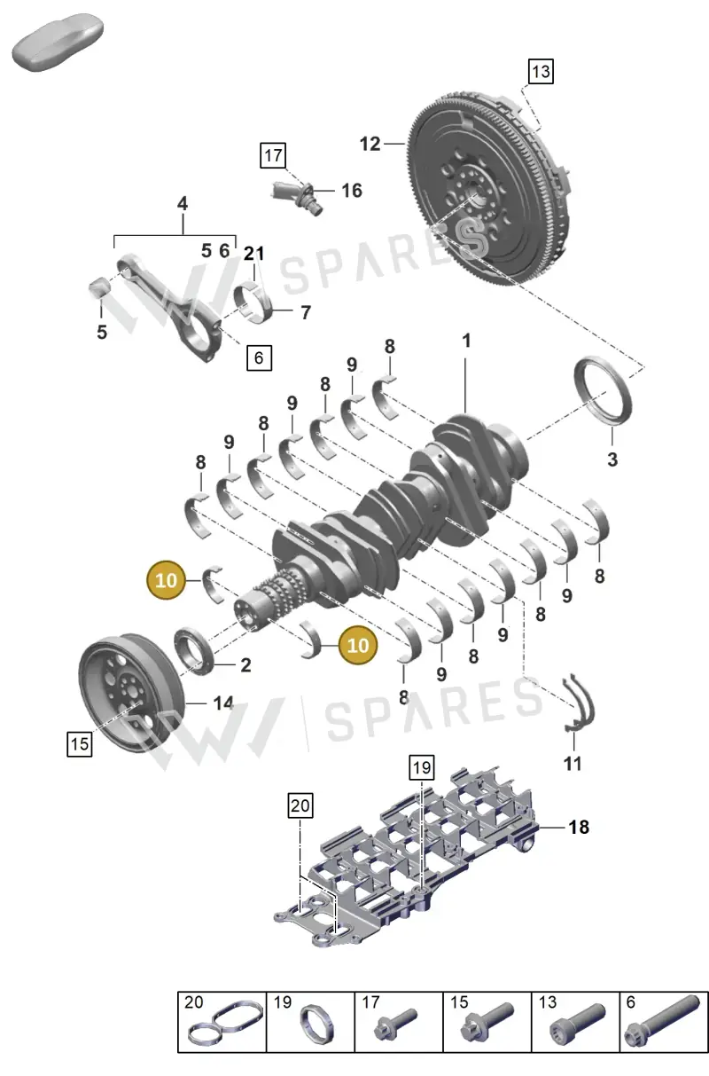 0PB105589B — Porsche 911 (2020-2022) diagram p57102000, position 10