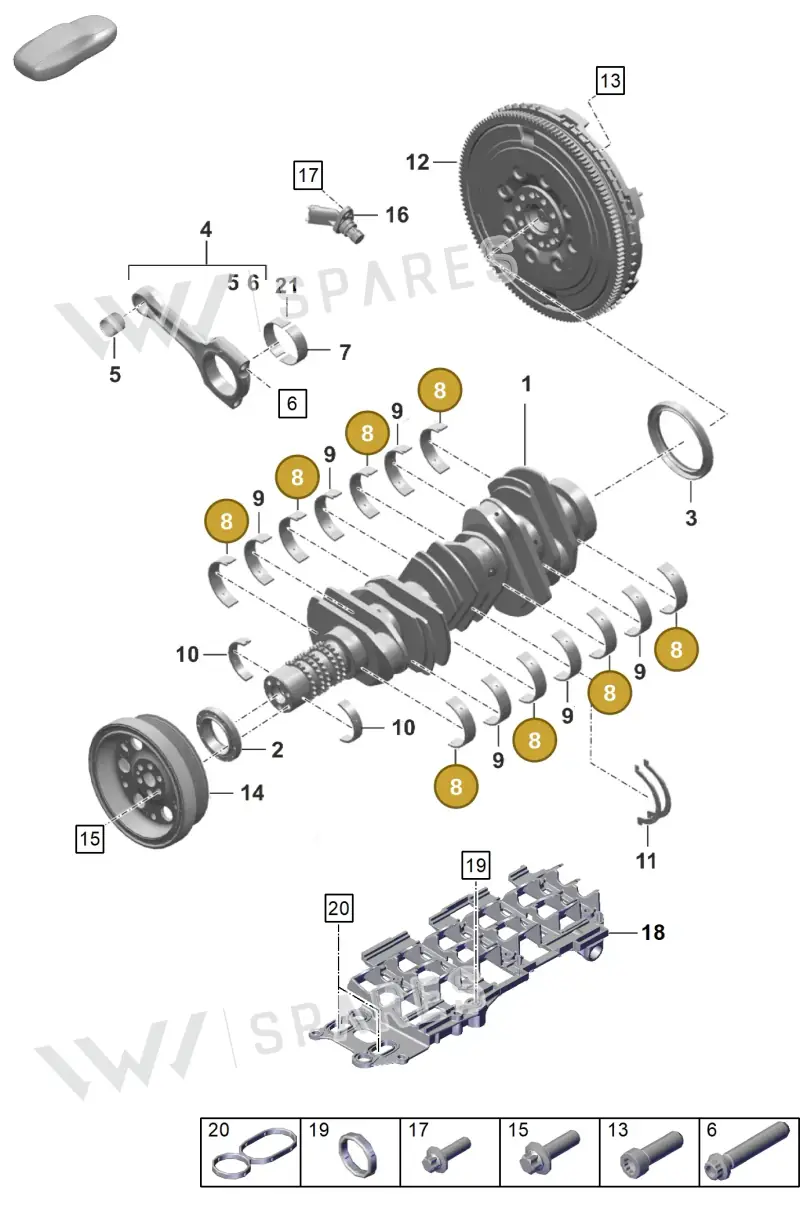 0PB105591R — Porsche 911 (2020-2022) diagram p57102000, position 8