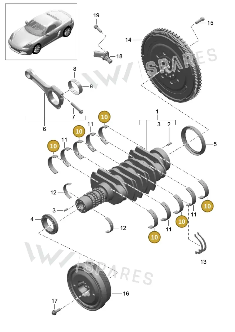 0PB105591S — Porsche Boxster (2016-2019) diagram p48102000, position 10