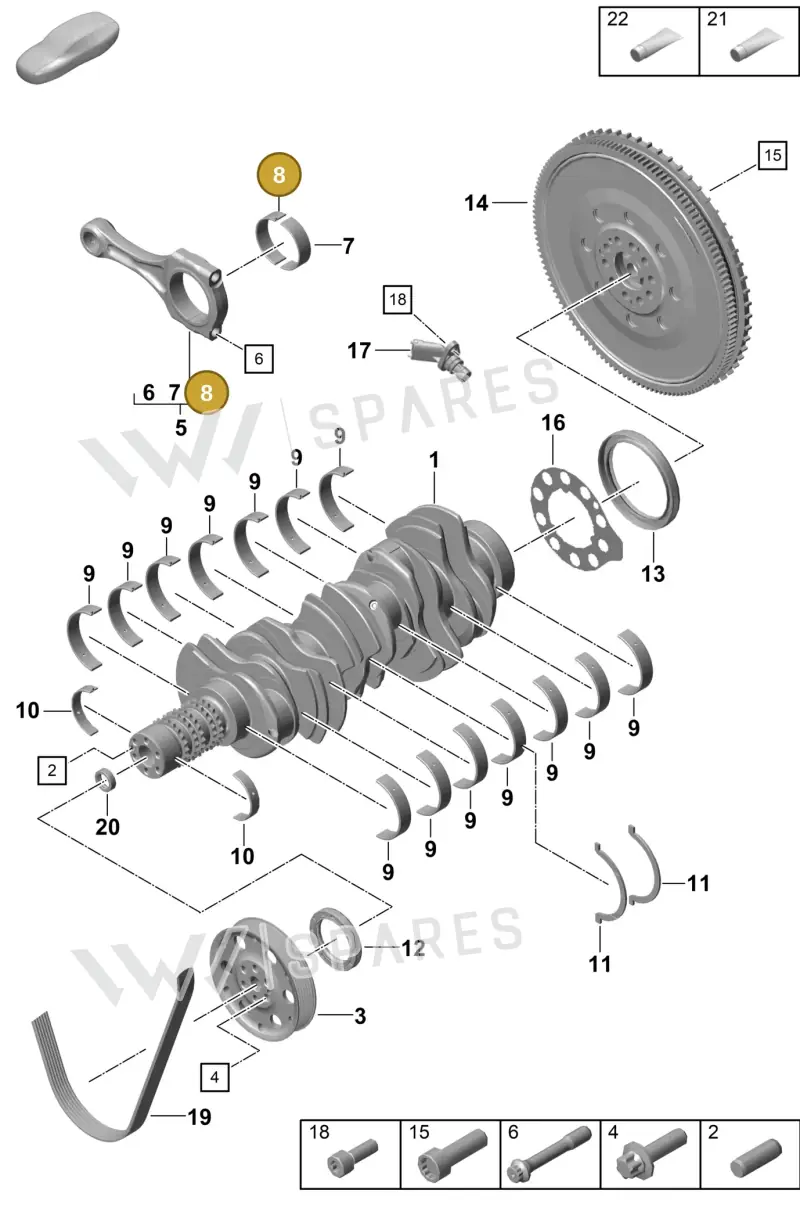 0PB105708A — Porsche Boxster Spyder (2019-2020) diagram p55102005, position 8