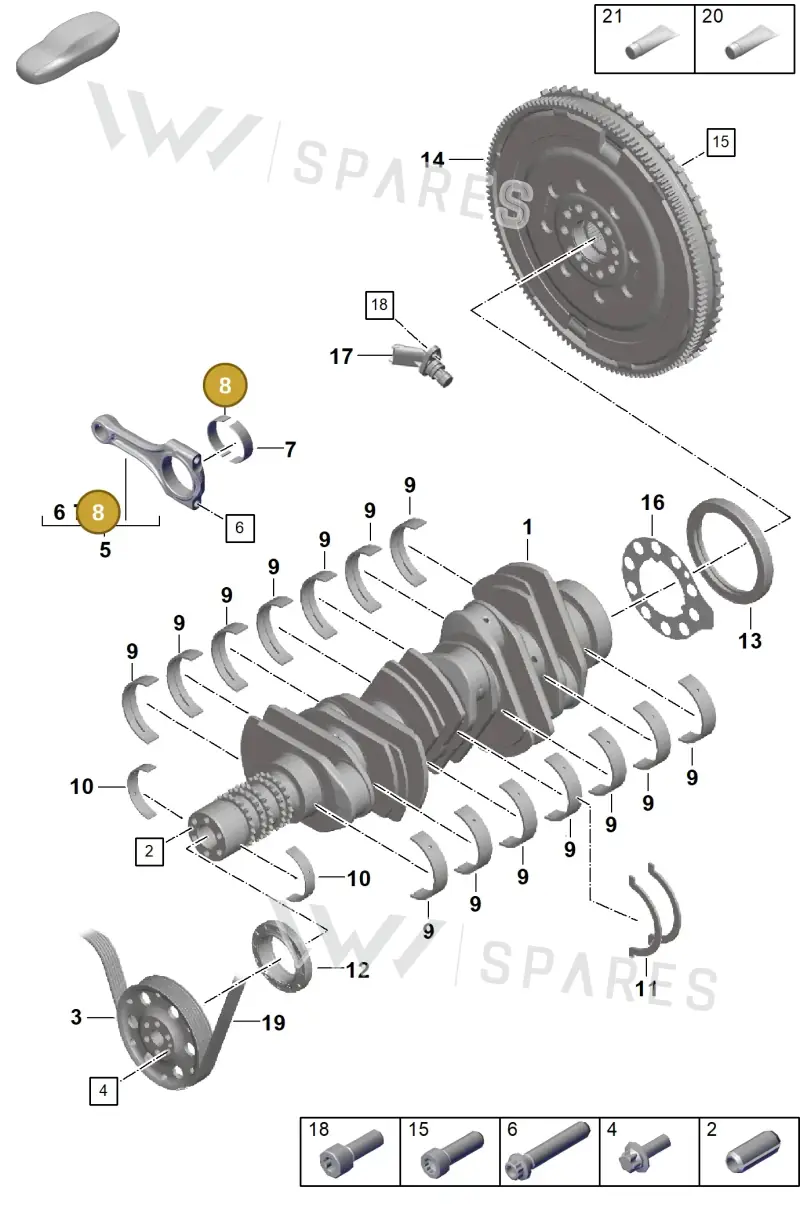 0PB105708 — Porsche 911 (2021-2022) diagram p59102000, position 8
