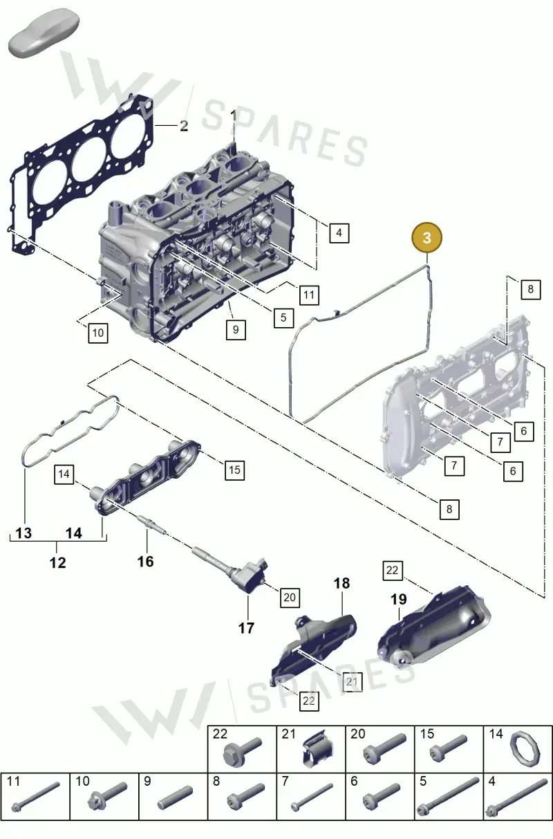 0PB109091 — Porsche Boxster Spyder (2019-2020) diagram p55103005, position 3